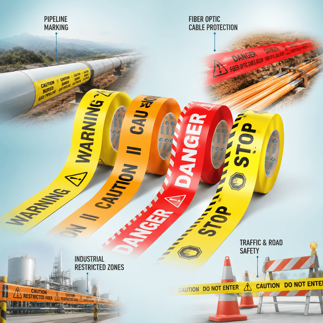 Warning Tape Manufacturer & Supplier | Mahira Polyglobal LLP